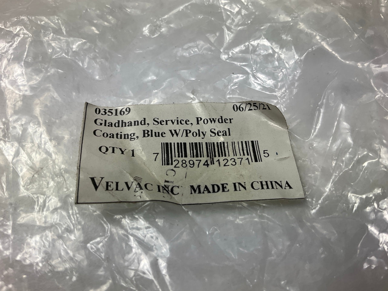 Velvac 035169 Powder Coated Service Gladhand With Polyurethane Seal
