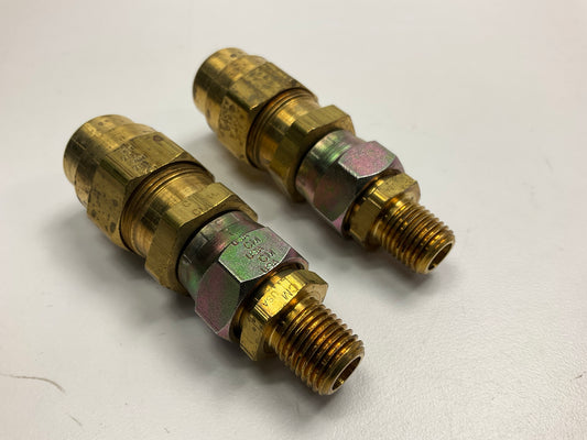 (2) Velvac 500039 Reusable Air Hose Swivel Fitting Assembly, 3/8'' X 1/4