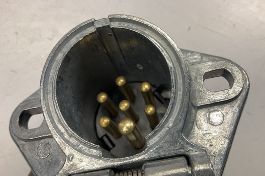 (5) Velvac 593083 Seven-Way Socket With Solid Pins, Zinc Die Cast Housing