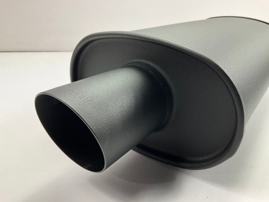 Vibrant 1147 StreetPower Black Oval Muffler With Single 3'' Round Tip 3'' Inlet