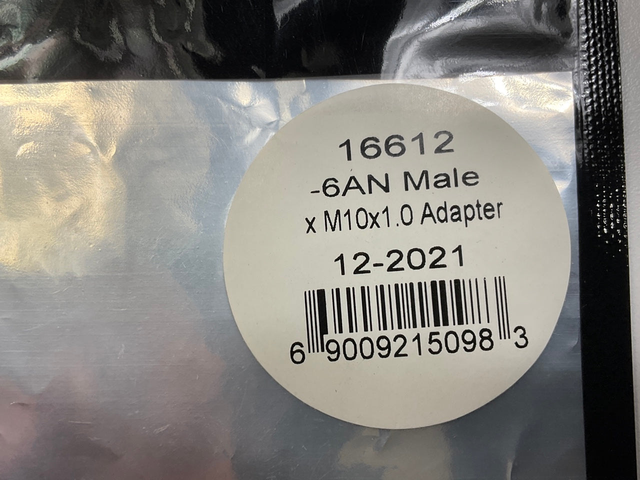 Vibrant Performance 16612 Male AN Flare To Metric Adapter, M10 X 1.0 To -6 AN
