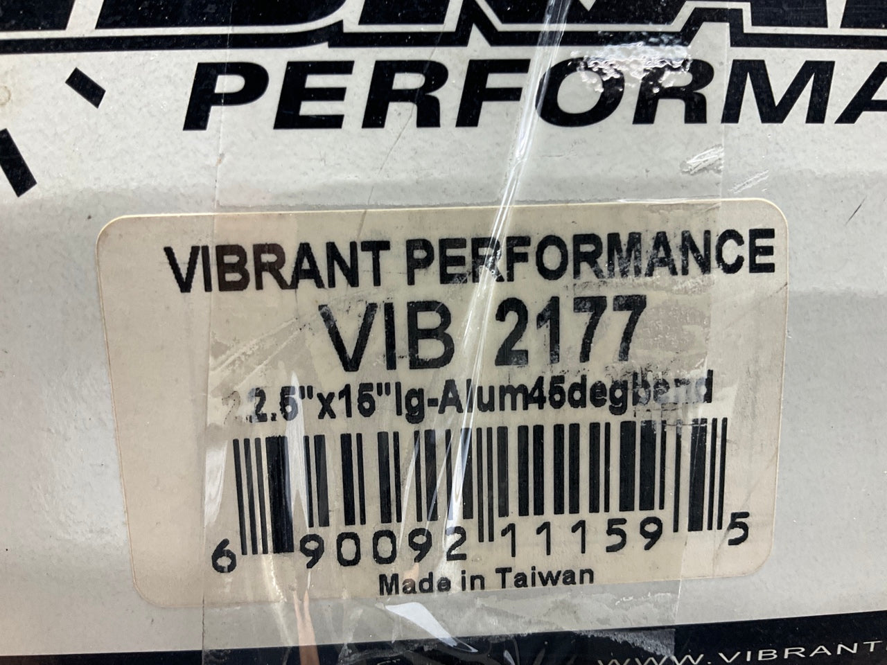 DAMAGED - Vibrant 2.5'' OD Polished Aluminum 45 Degree Bend Air Intake Tube