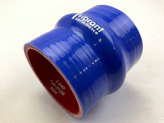 Vibrant Performance 2732B BLUE Air Intake Hump Hose Coupler, 2.50'' ID X 3'' Long