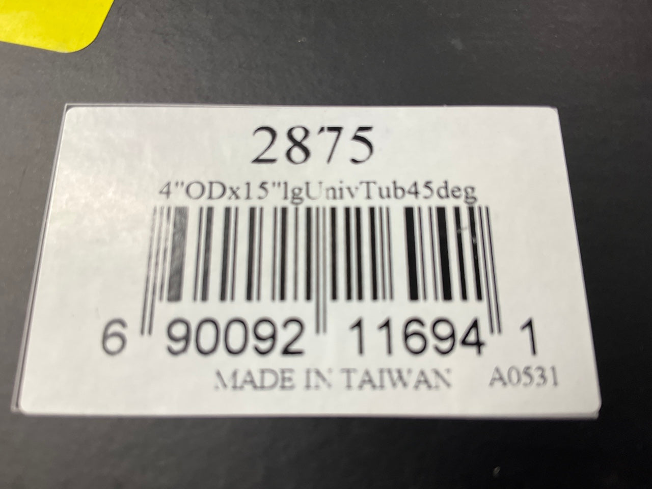 Vibrant Performance 2875 45 Degree Aluminum Bend Air Tube, 4'' O.D., Polished