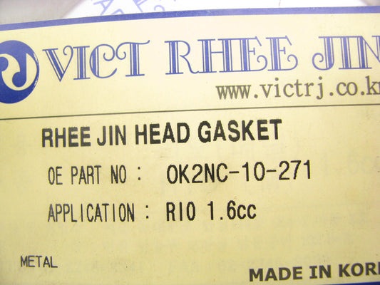 Vict Rhee Jin 0K2NC-10-271 Cylinder Head Gasket For 2003-05 Kia Rio 1.6L