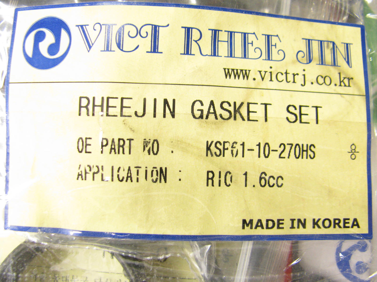 Vict Rhee KSP61-10-270HS Cylinder Head Gasket Set For 2003-2005 Kia Rio 1.6L