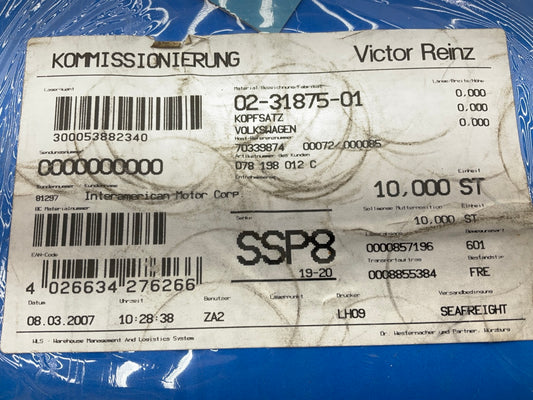 Victor Reinz 02-31875-01 SINGLE Cylinder Head Gasket Set For 1995-98 Audi 2.8L