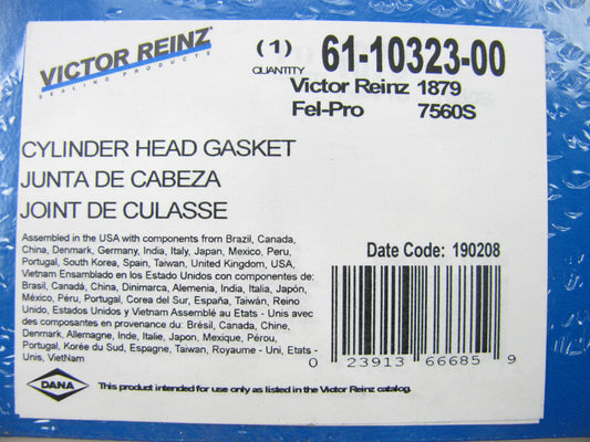 Victor Reinz 1879 Cylinder Head Gasket - International IHC Tractor U1 UC60 C60