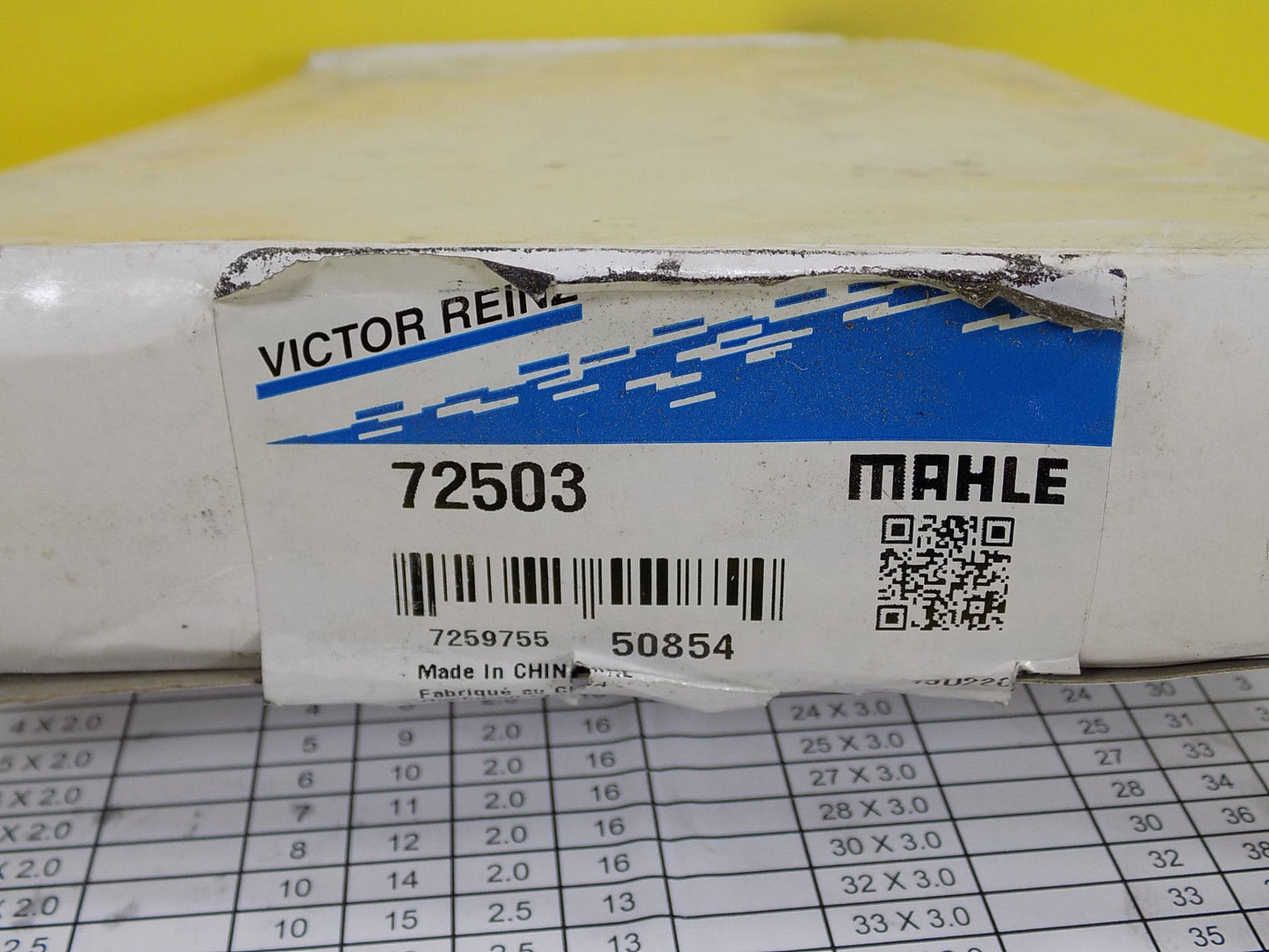 MAHLE/ Victor 72503 Multi Purpose Metric O-Ring Assortment