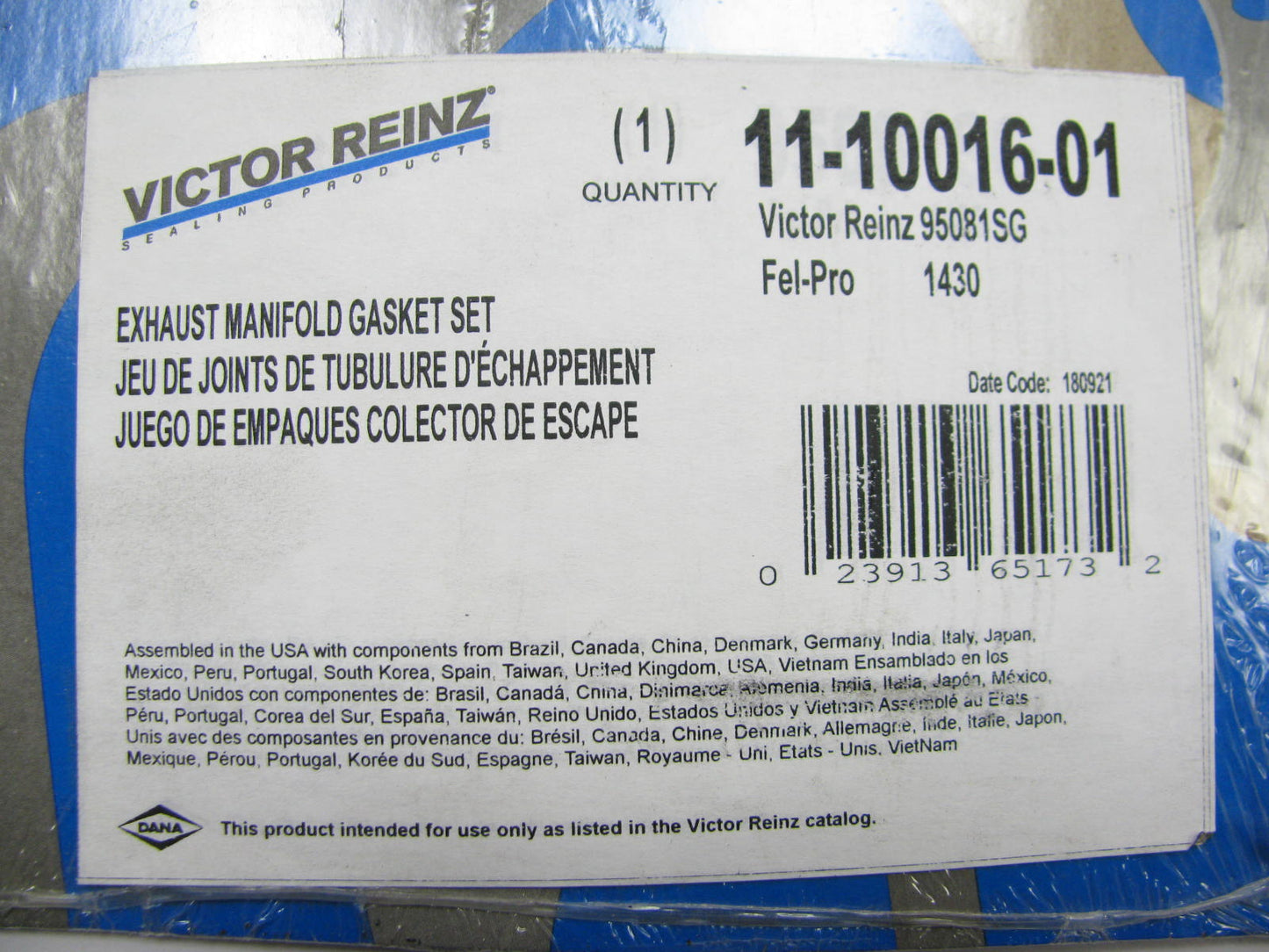 Victor Reinz 95081SG Exhaust Header Gasket Set For Ford 351C 351M 400 351CJ V8