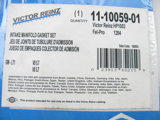 Victor Reinz HP1053 Intake Gasket - Chevy LT1 Corvette 1.25'' X 2.04'' Port Size;