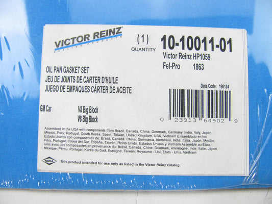 Big Block Chevy BBC V8 .094'' Performance Oil Pan Gasket Set Victor Reinz HP1059