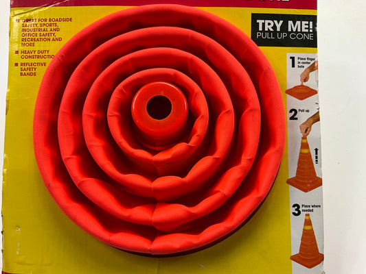 Victor 22-5-00238-8 Orange Stores Flat H.D. Collapsible Sport / Safety Cone, 16''