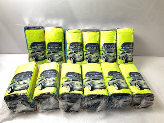 Professional Auto Detailing Microfiber Cleaning Cloth Towels 12''x16'' LOT OF 288