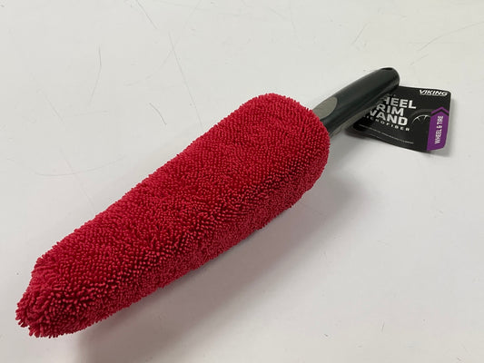 Viking 8064842 Soft Auto Wheel Cleaning Detail Brush (Black & Red)