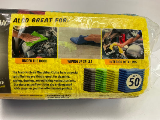 Viking 916000 Car Care Grab-N-Clean 50 Pack Microfiber Cloth Towels, 12'' X 12''