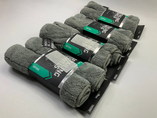Viking 16'' X 12'' Monster Detailing Gray Microfiber Towels Final Shine - 8 Total