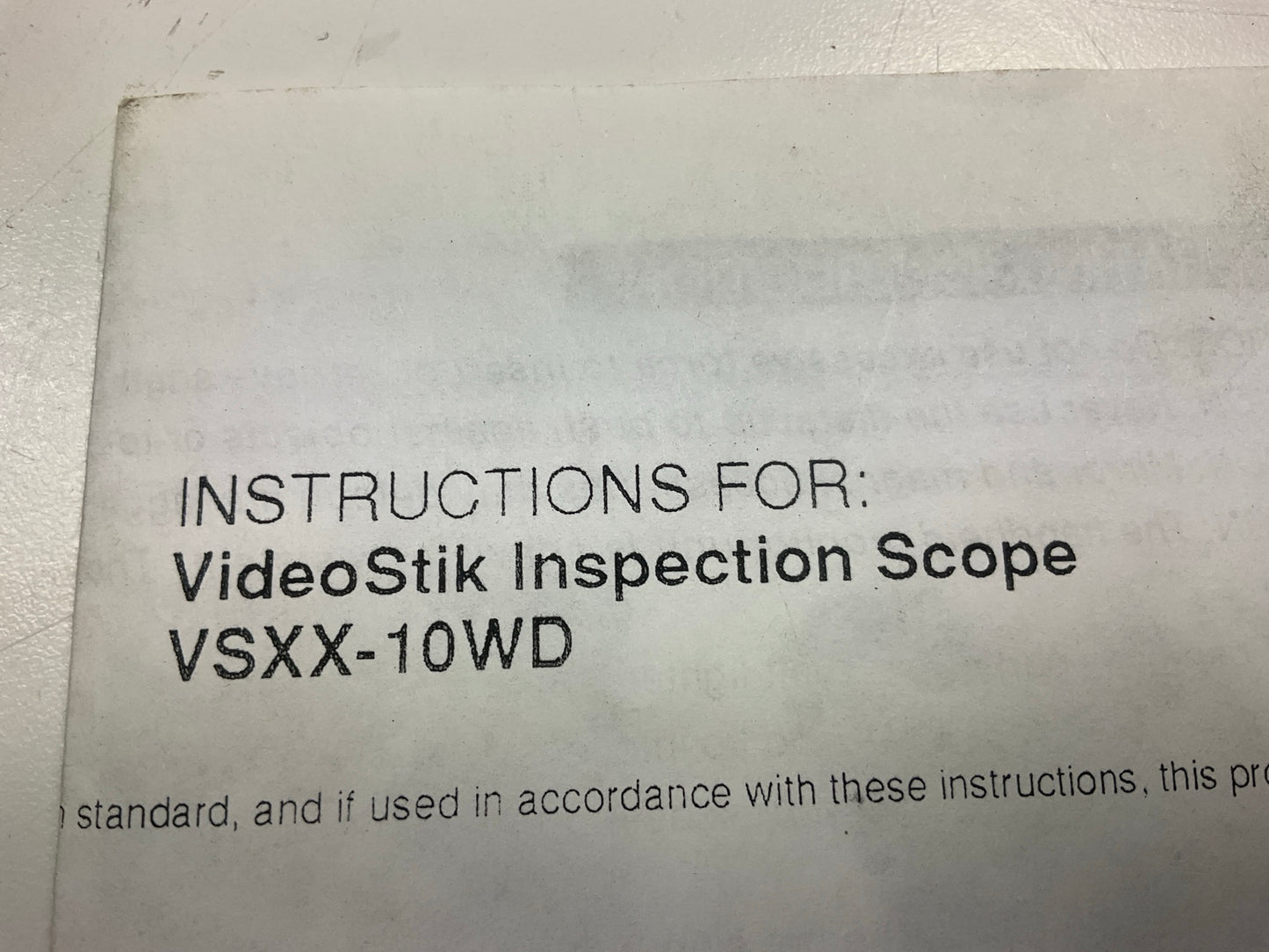 VOScope VideoStik VSXX-10WD - Video Flexible Probe Camera Inspection Scope