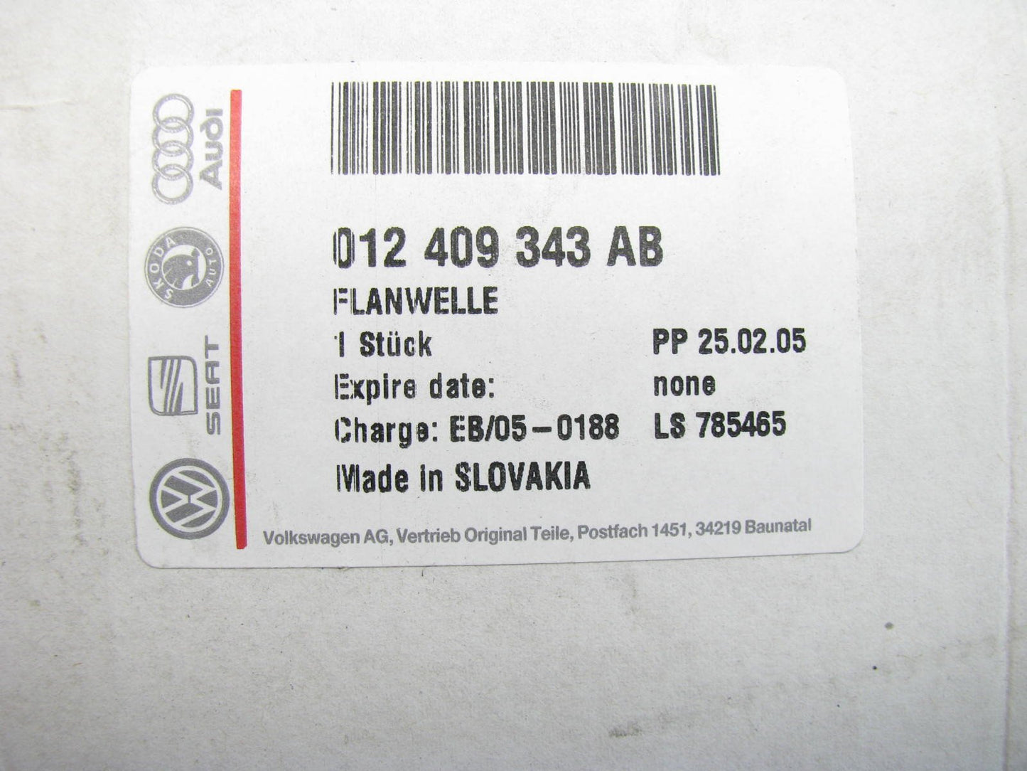 New OEM Rear Differential Drive Flange Shaft For 02-05 Audi A4, S4 Manual Trans