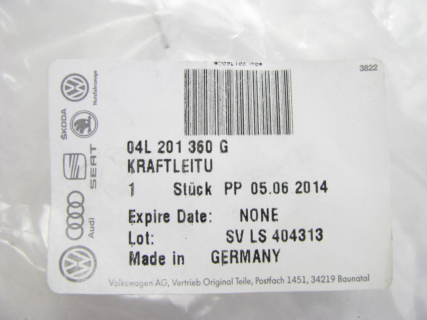 New Genuine OEM LHD High Pressure Fuel Line Pipe For 2014 Volkswagen Golf 1.6L