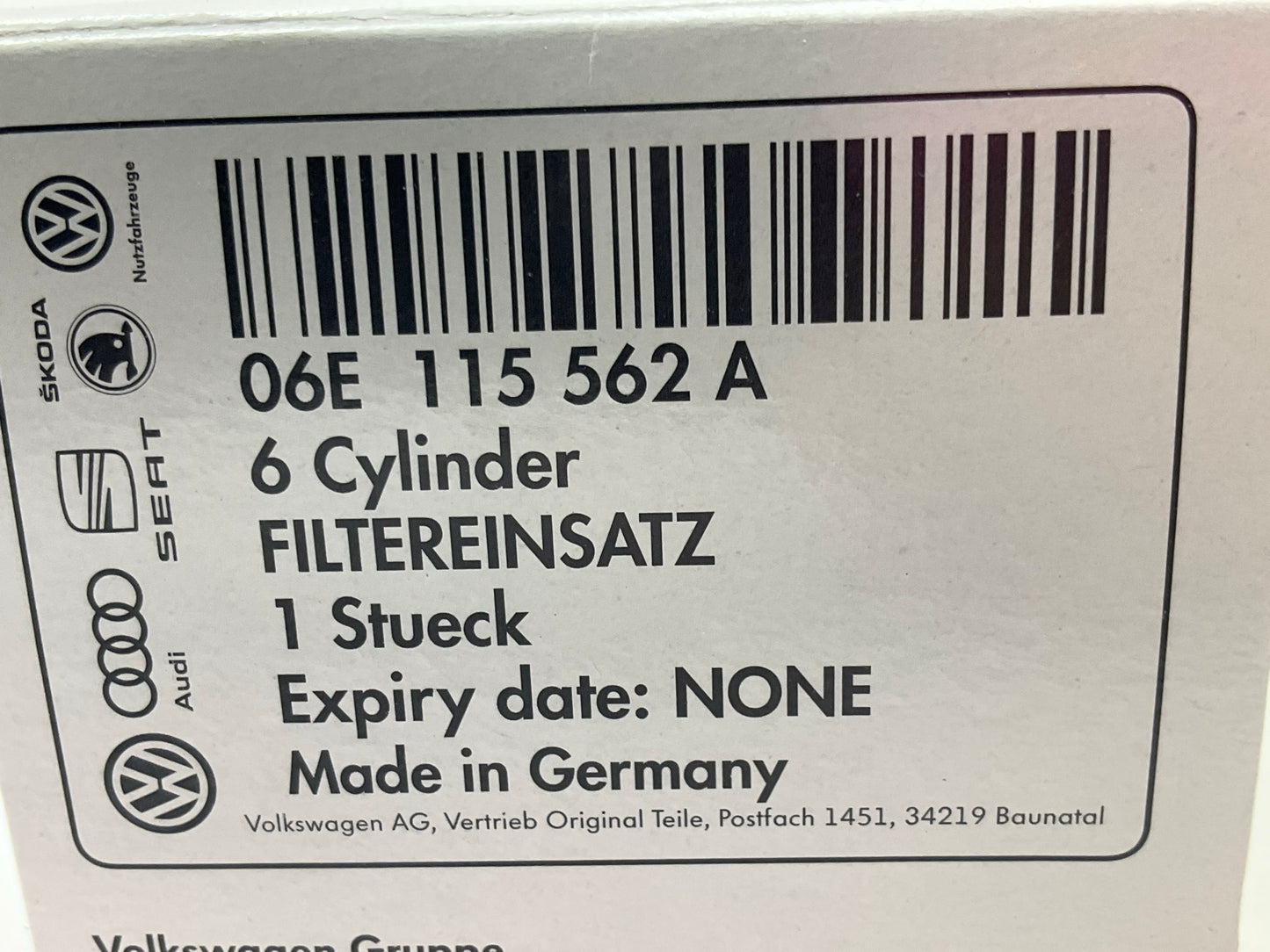 NEW Engine Oil Filter OEM 05-17 Audi 3.2L 3.0L 2.8L V6, 11-15 Touareg 3.0L V6
