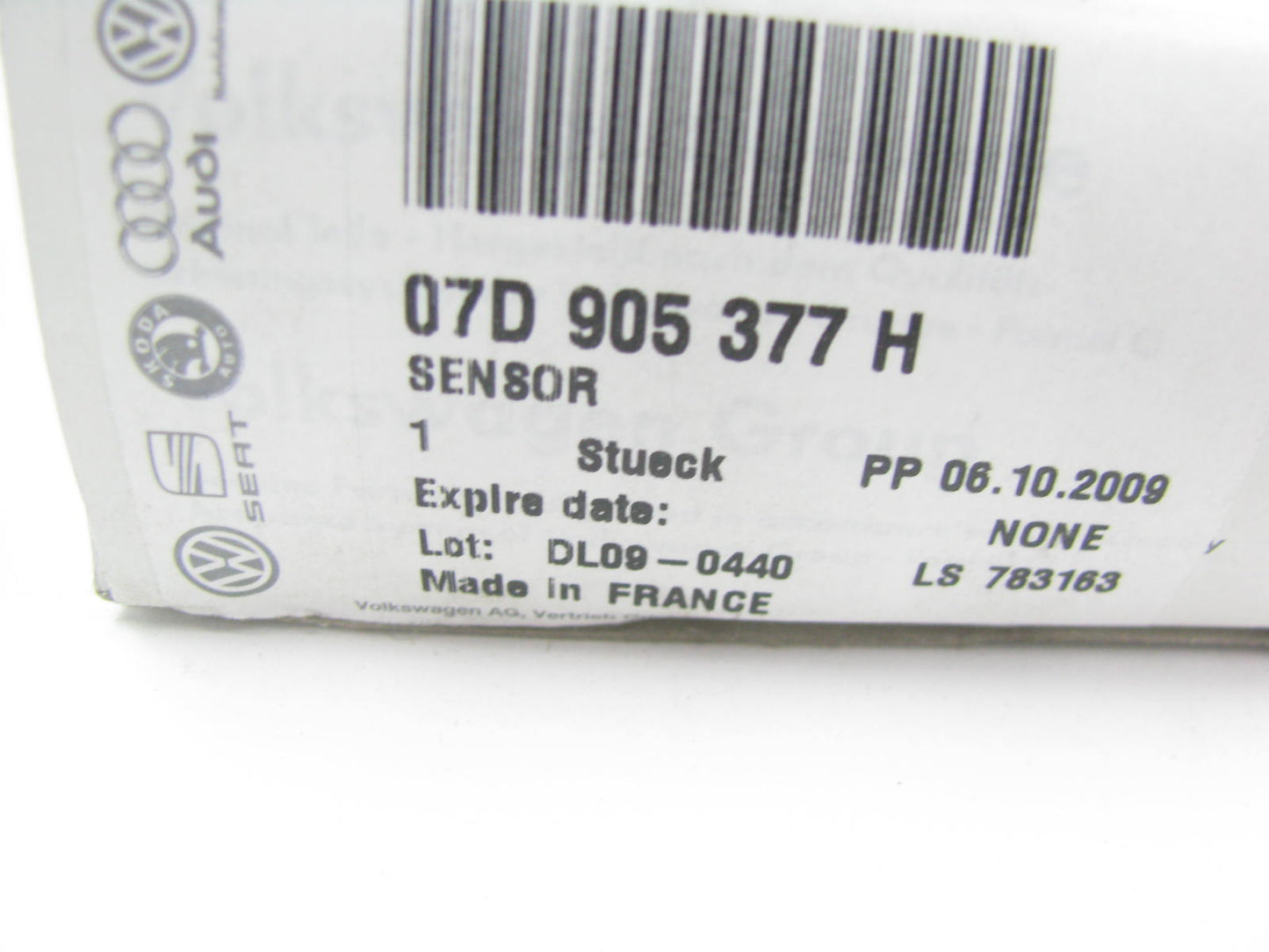 NEW - OEM 07D905377H Ignition Detonation Knock Sensor 2002-2004 Passat 4.0L W8 Type 2