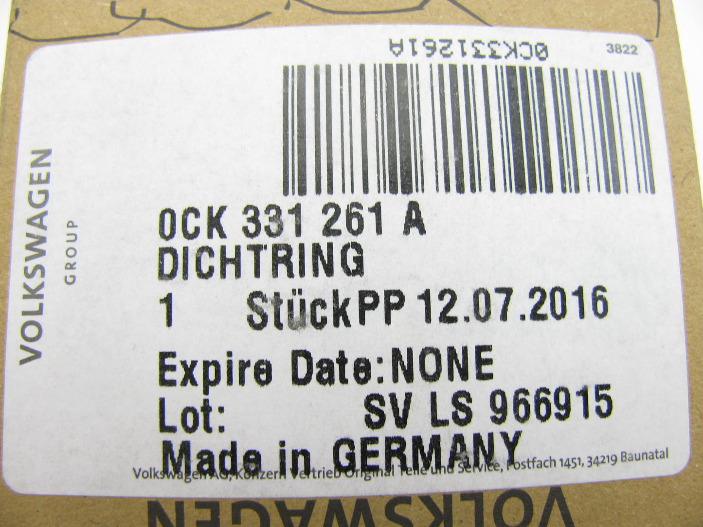 NEW GENUINE Automatic Transmission Axle Shaft Oil Seal OEM Audi 0CK331261A