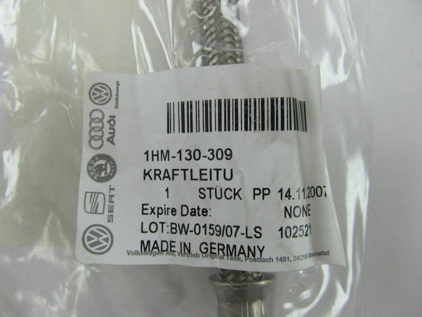 NEW GENUINE 1995-1997 VW Passat TDI DIESEL Fuel Line Tube OEM 1HM130309