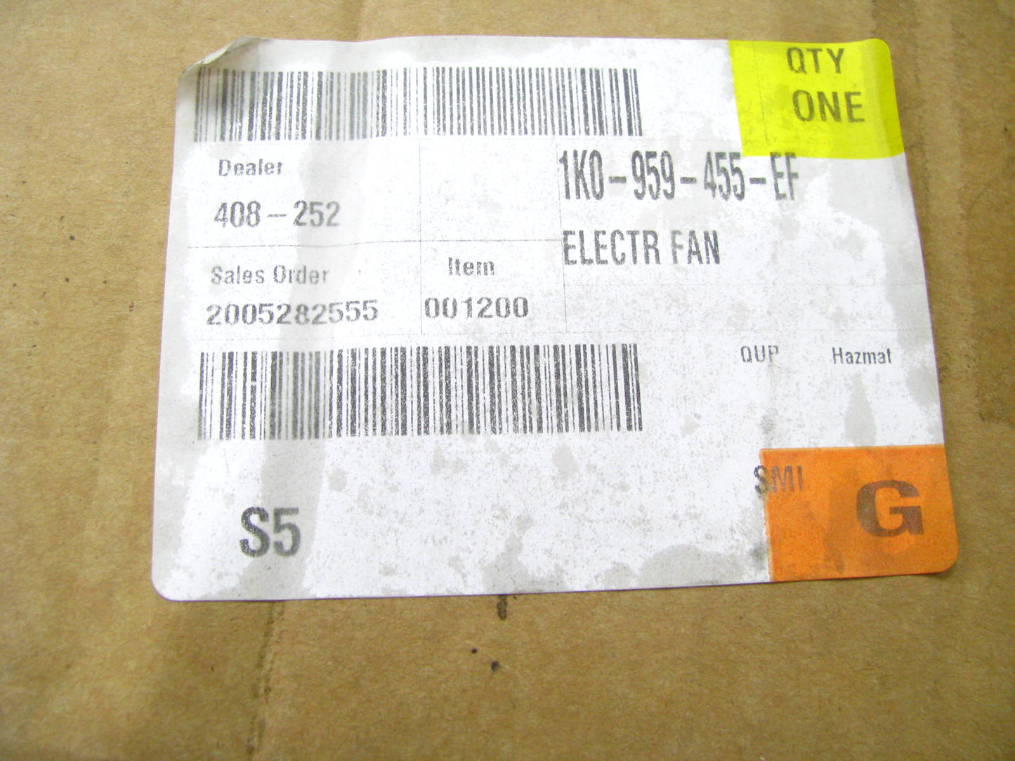 NEW OEM Vw Audi Engine Cooling Fan, 360mm, Larger Of The 2 Fans, 1K0959455-EF
