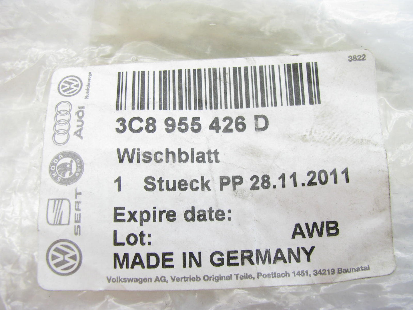 New Genuine Right Side Windshield Wiper Blade OEM For Volkswagen 3C8955426D