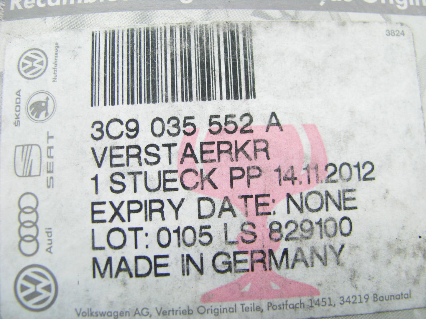 NEW - OEM VW Audi 3C9035552A Rear Right Window Antenna Booster 2007-2010 Passat