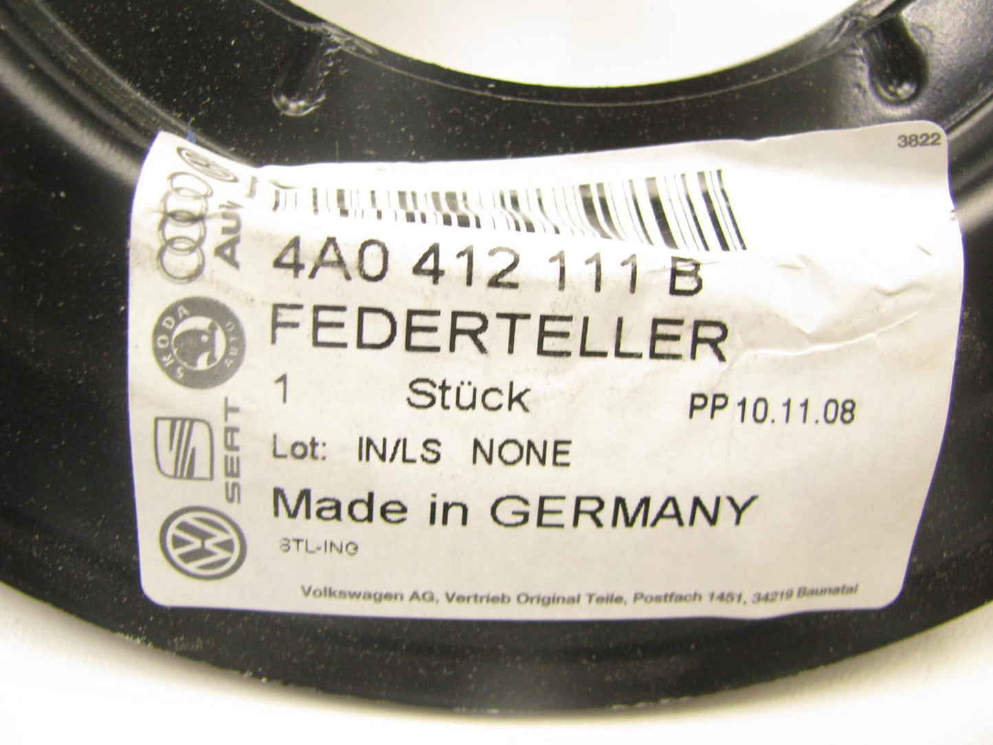 (2) NEW GENUINE OEM For Audi Front Upper Spring Seats 4A0412111B
