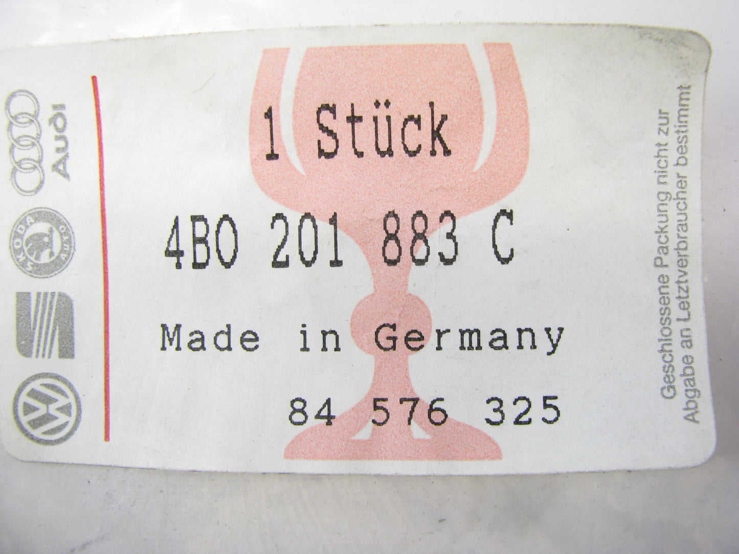NEW - OEM VW Audi 4B0201883C Fuel Injection Fuel Distributor