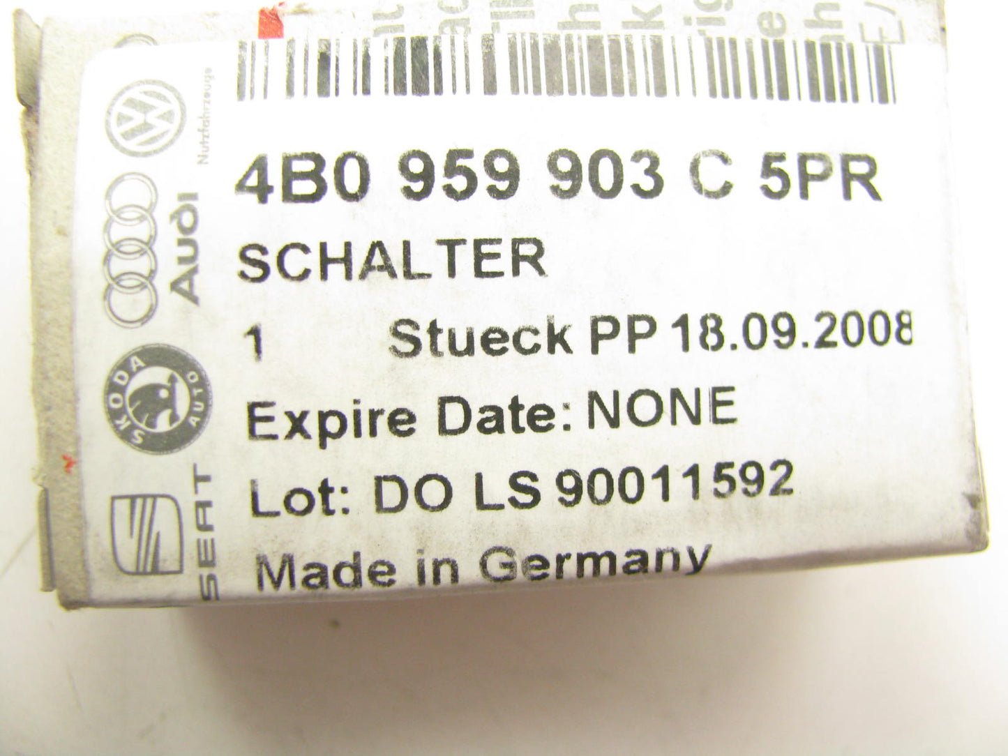 NEW - OEM 4B0959903 Rear Sunshade Window Button Switch For 1998-2001 Audi A6