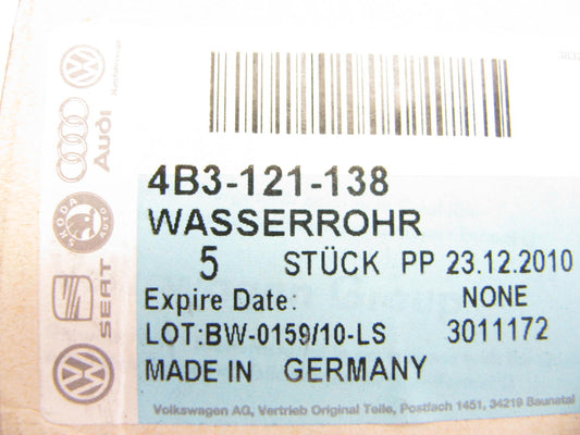 NEW GENUINE OEM Audi # 4B3121138 Coolant Pipe Tube 2003-2004 Audi RS6, Quattro