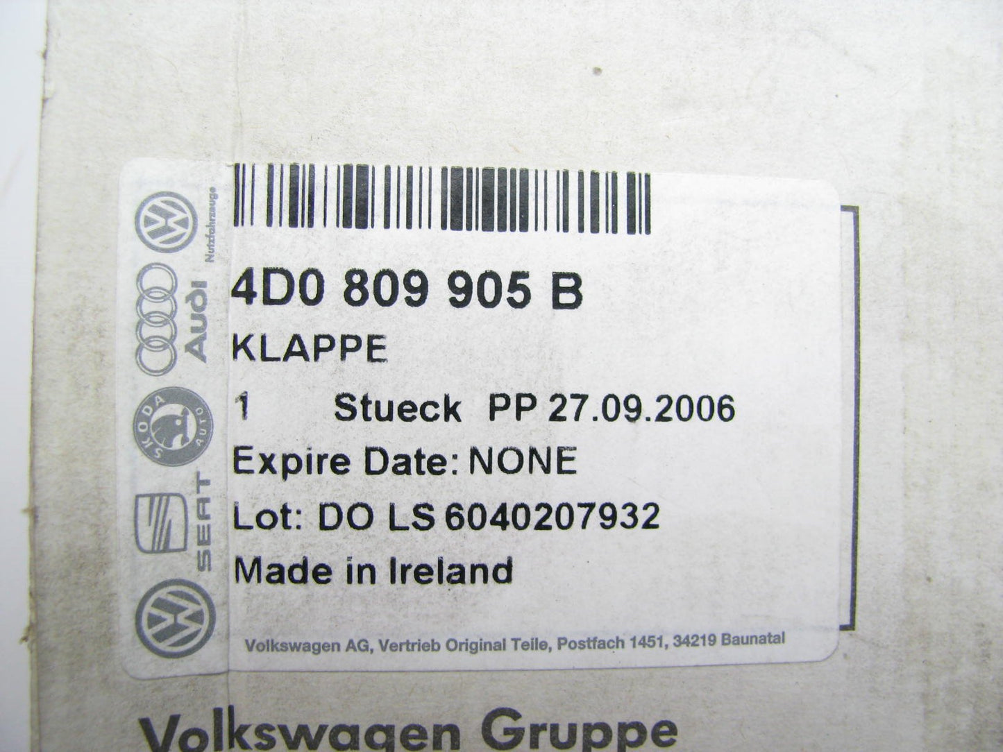 NEW GENUINE OEM Fuel Filler Door - 1997-1999 Audi A8, 97-03 A8 Quattro, 01-03 S8