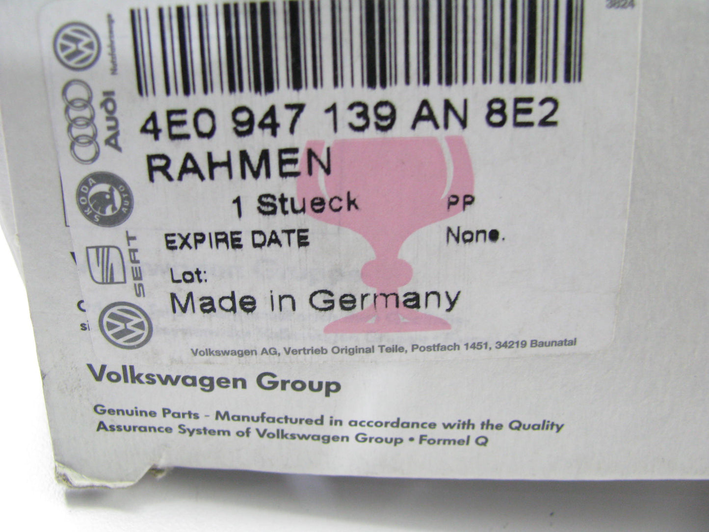 Roof Console Map Light Switch Trim Bracket TAN Color OEM Audi 4E0947139AN8E2