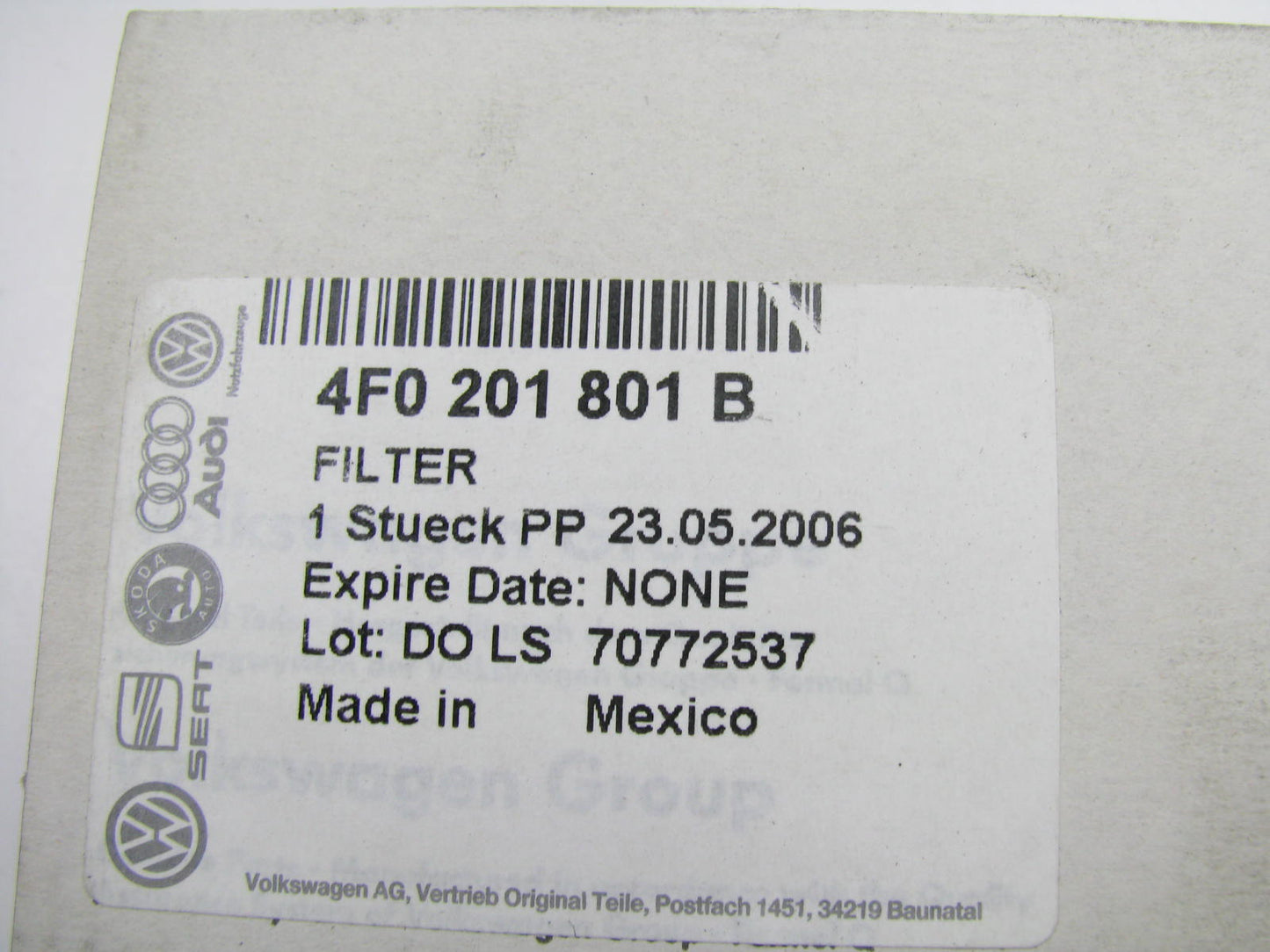 NEW OEM Evap Vapor Canister Valve For 2005-06 Audi A6, 2006-10 A8, 2007-2010 S8