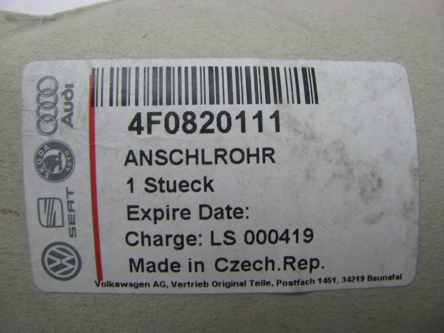 NEW GENUINE OEM A/C Evaporator Heater Refrigerant Hose Pipe 05-11 Audi A6, S6