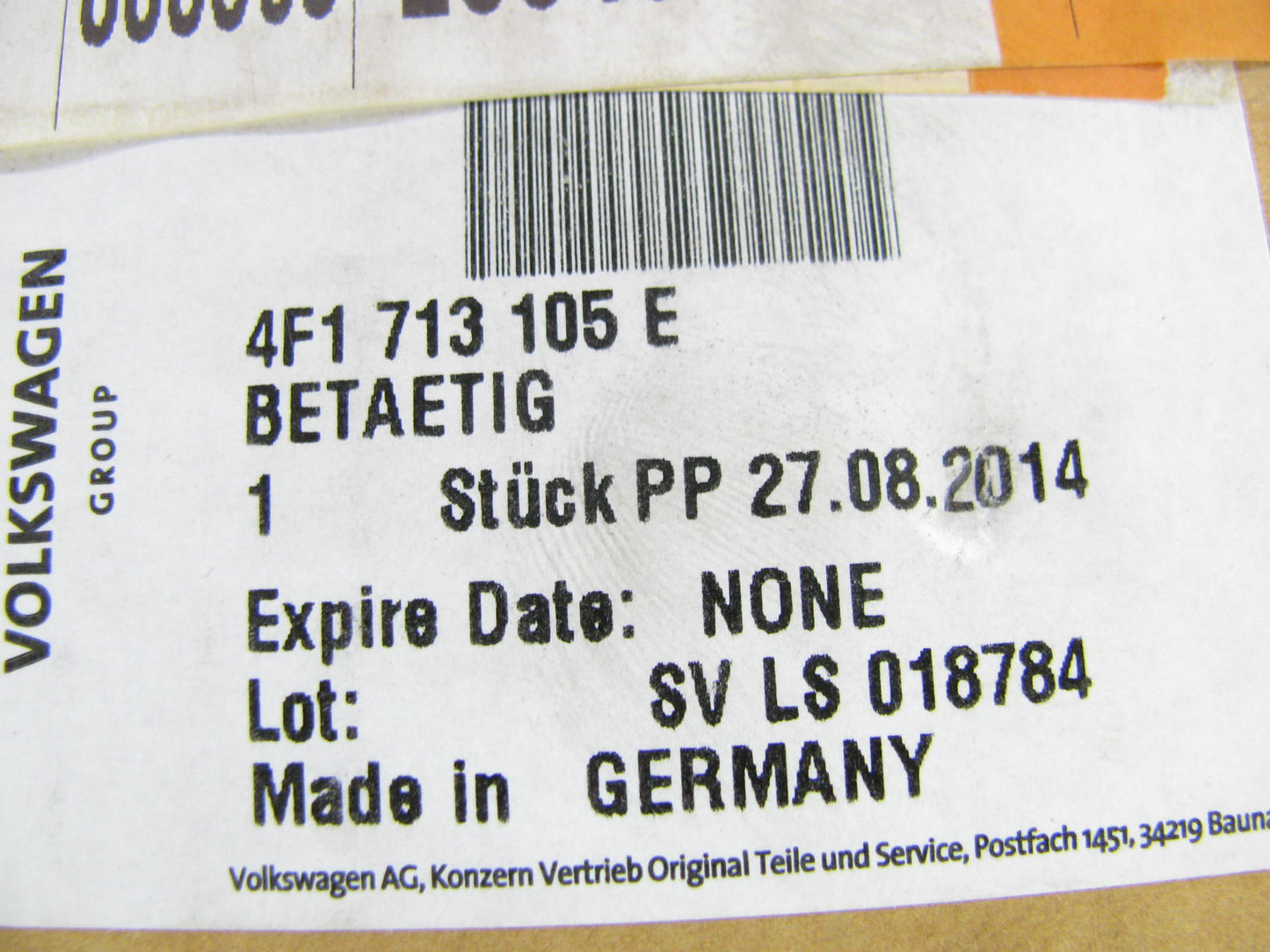 NEW OEM Audi 4F1713105E Auto Trans Shifter 2007-2011 Audi S6, 2006-2011 Audi A6
