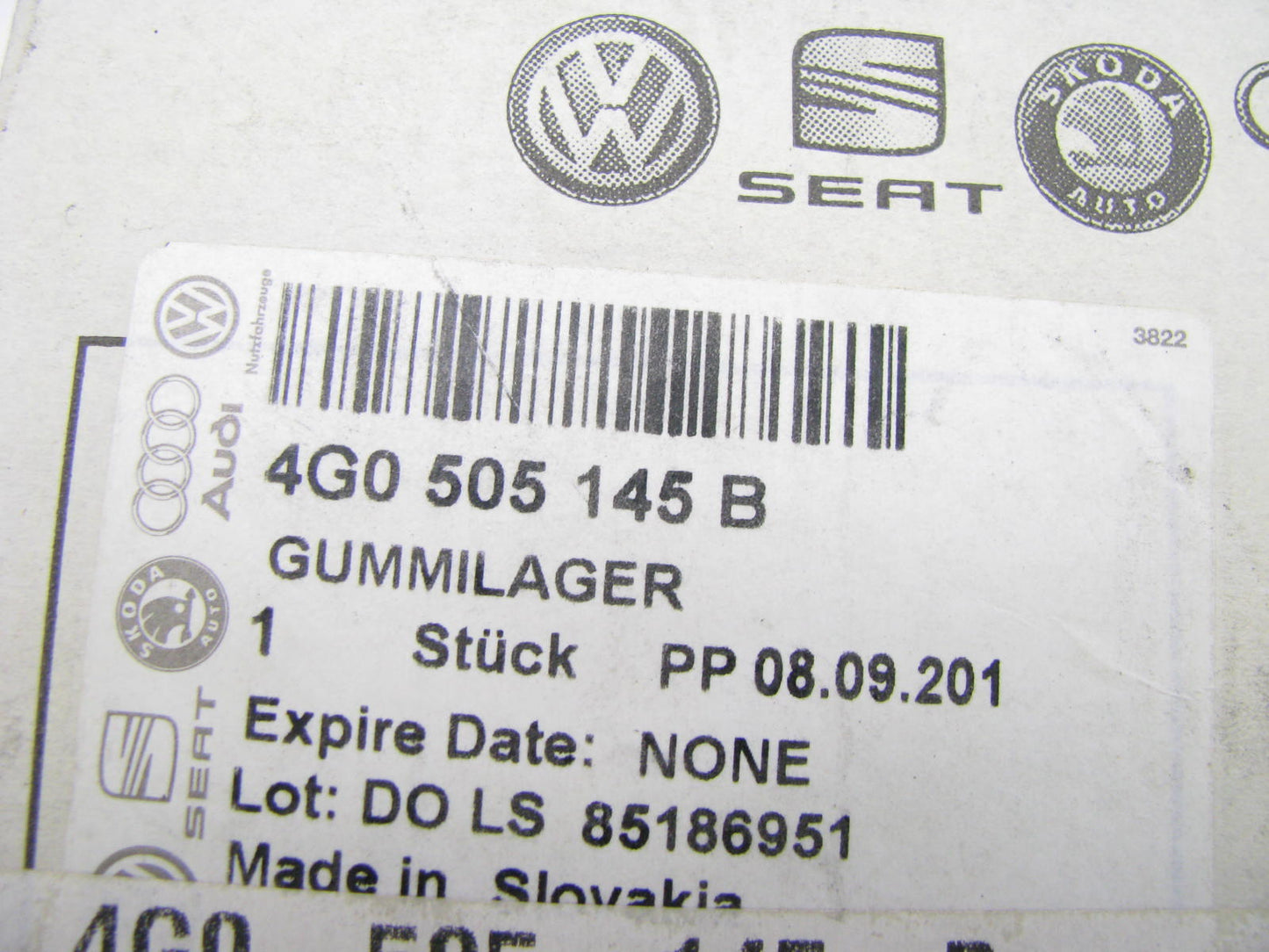 NEW - OEM VW Audi 4G0505145B Rear Suspension Crossmember Insulator - Front