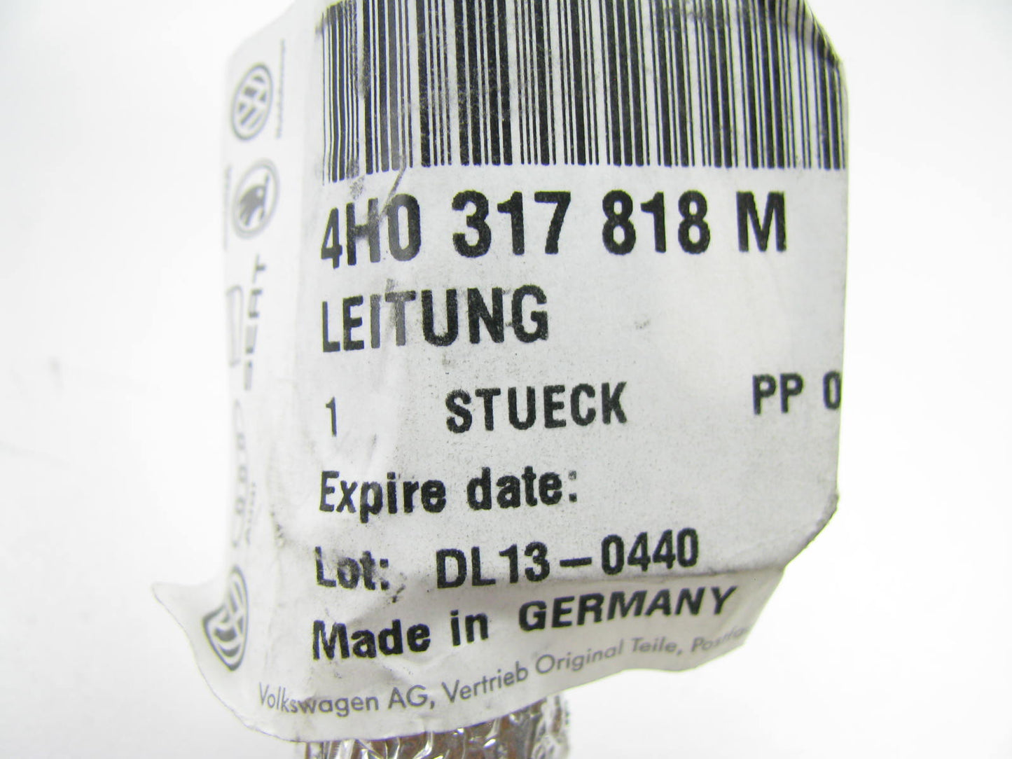 NEW OEM Audi 4H0317818M Auto Trans Oil Pressure Line Hose 2015 A8 Quattro & S8