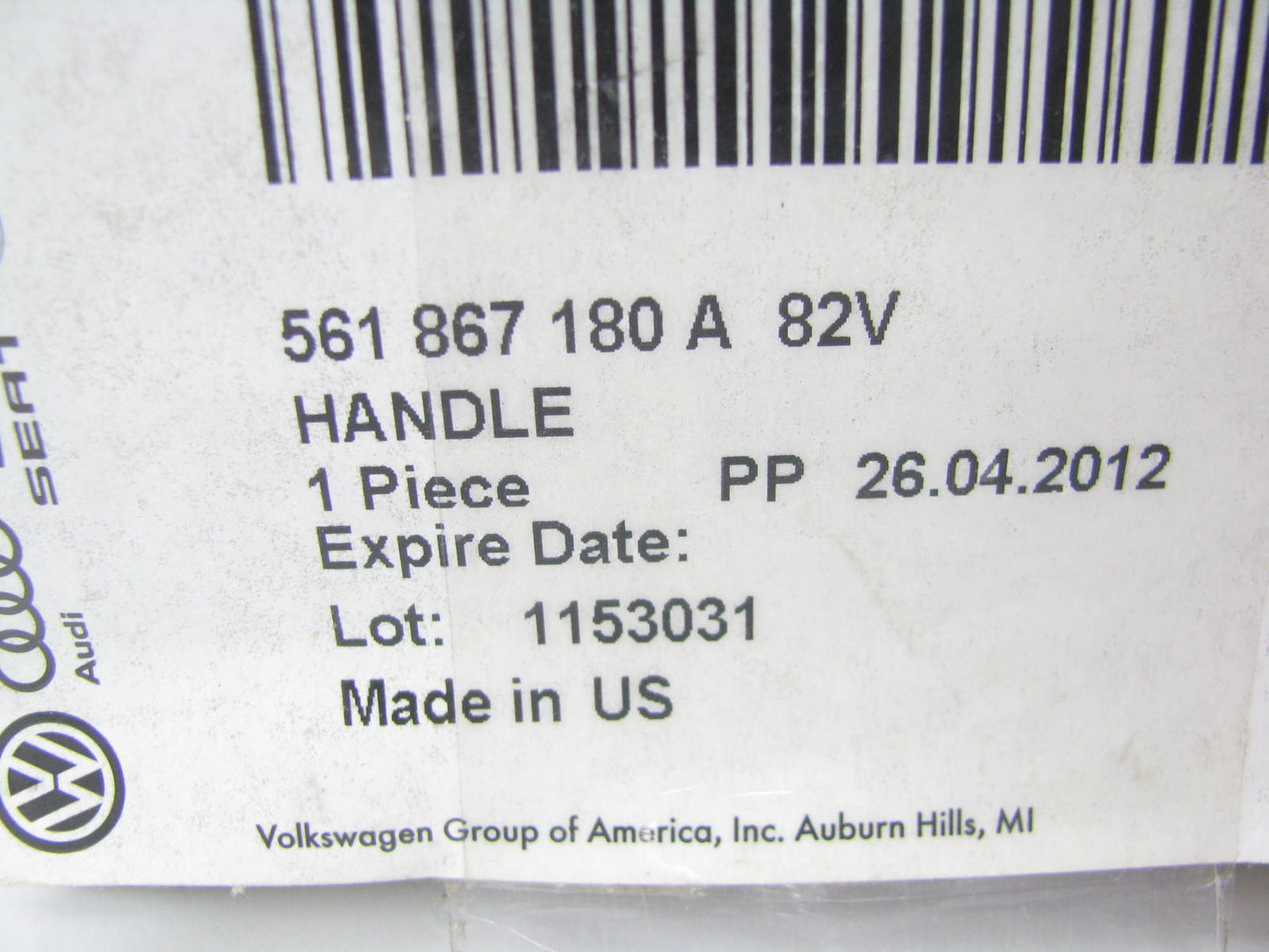 New Genuine OEM Front Right Interior Puill Handle For 12-15 Volkswagen Passat