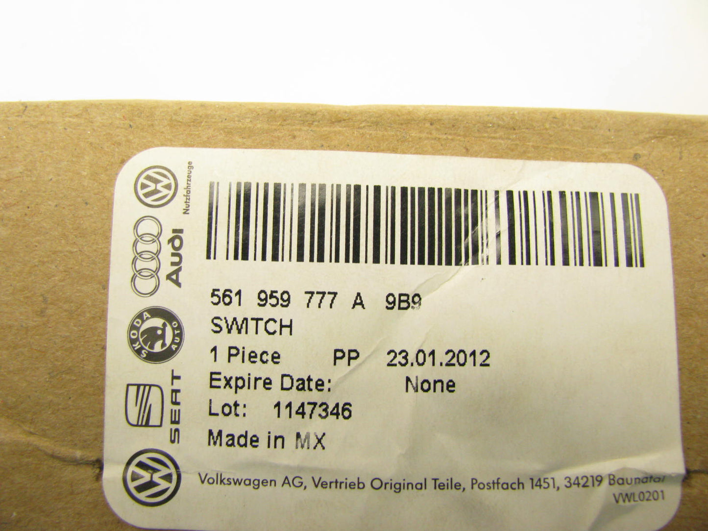 New OEM Power Seat LUMBAR Switch 561959777A9B9 For 2012-2022 Volkswagen Passat
