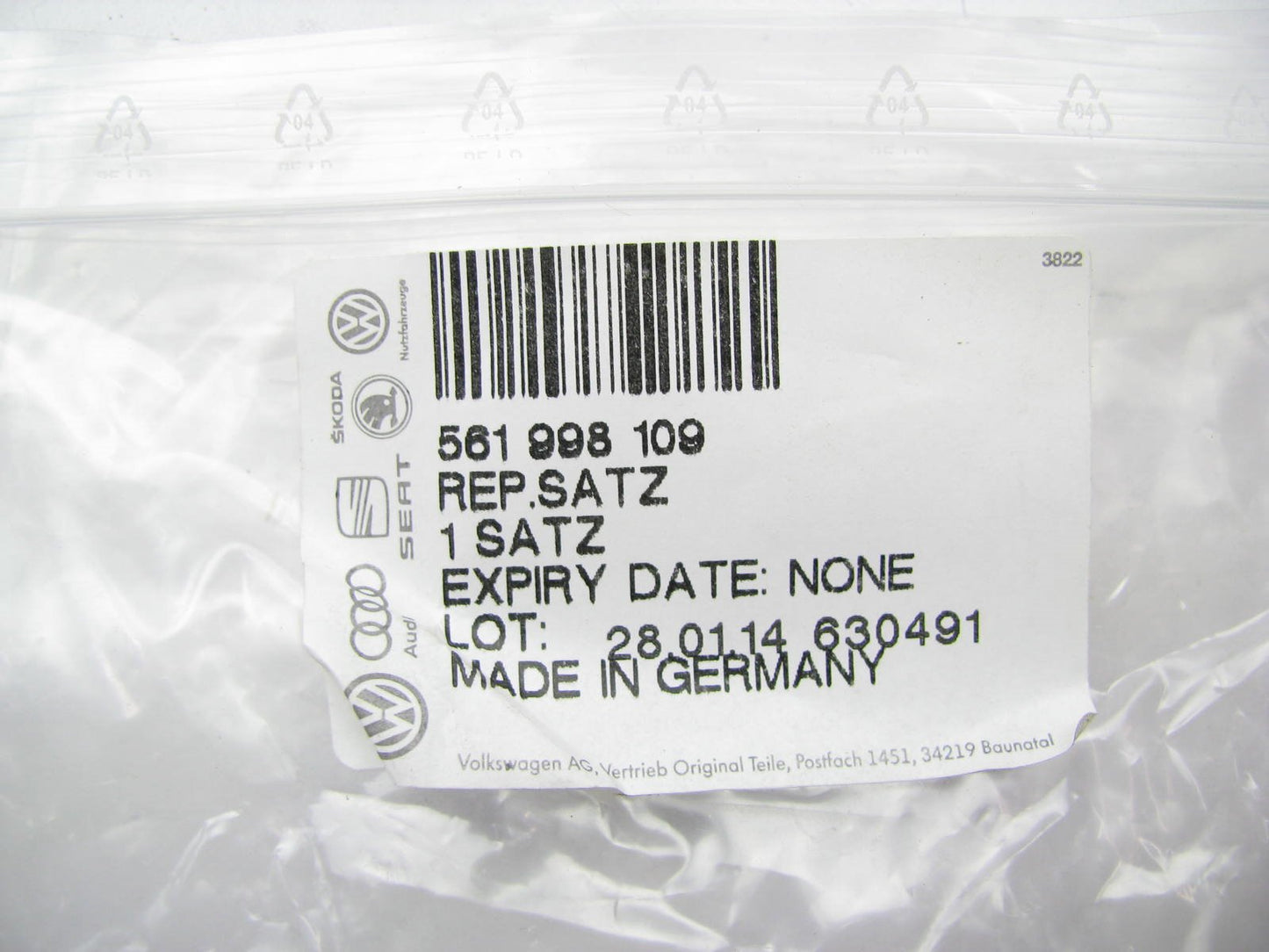 NEW Genuine VW 561998109 Front Headlight Head Light Lamp Retaining Ring Holder
