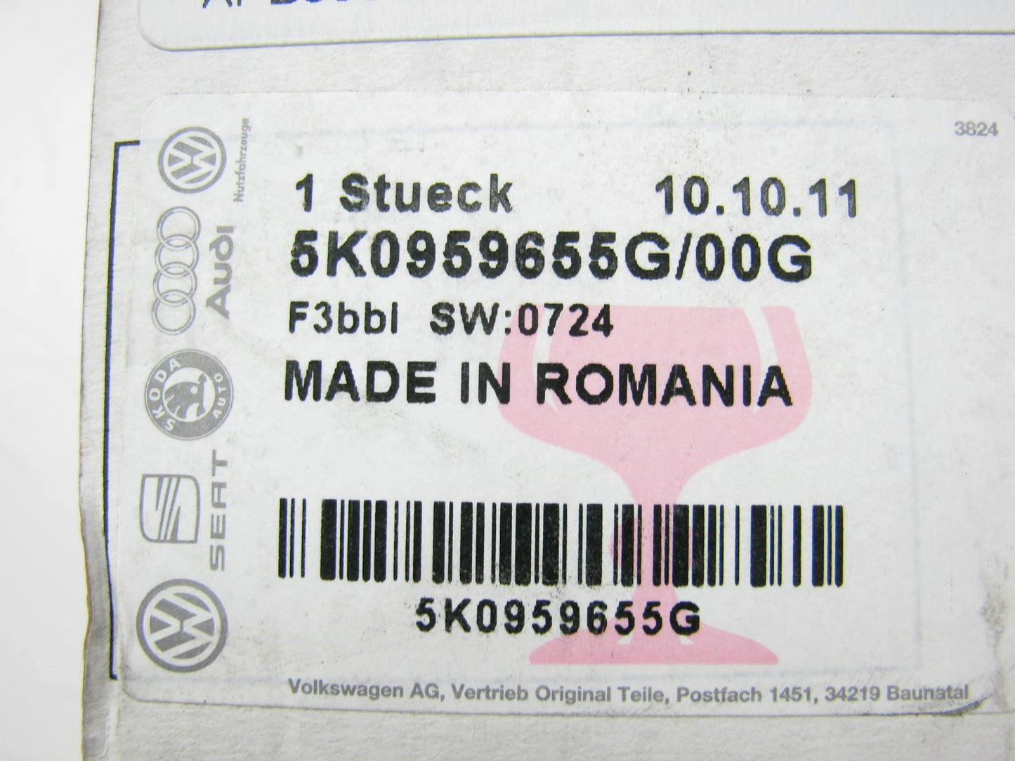 NEW Genuine OEM SRS System Control Module ECU 10-11 VW Golf GTI 5K0959655G-00G