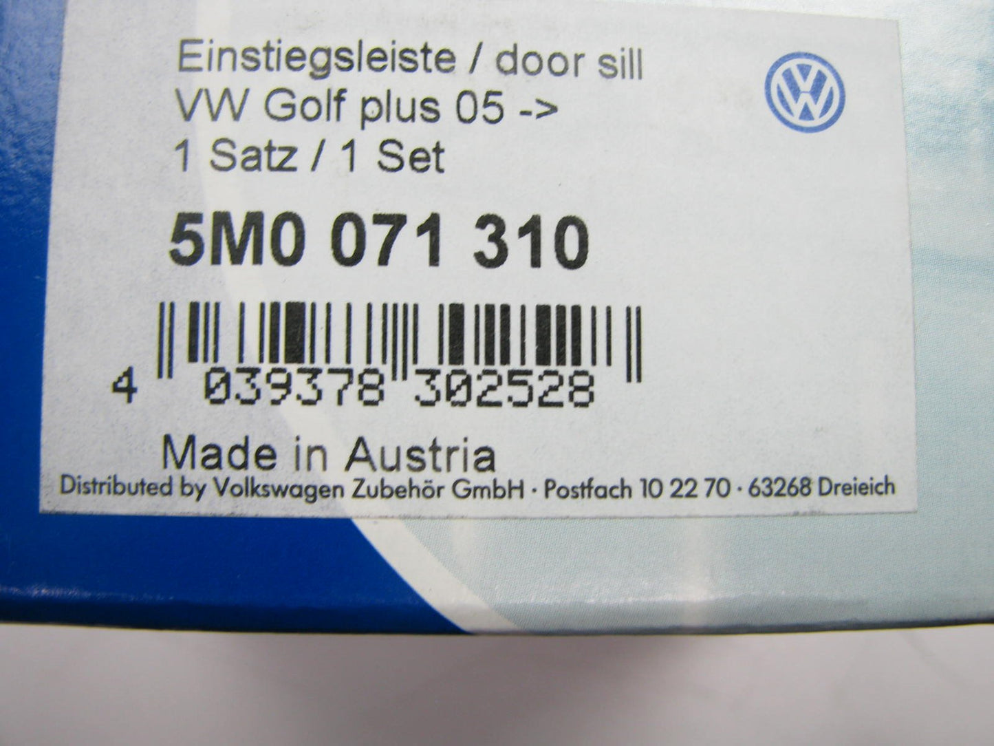 NEW GENUINE Door Sill Protection Film OEM For 2006-2010 VW Jetta SEDAN 5M0071310