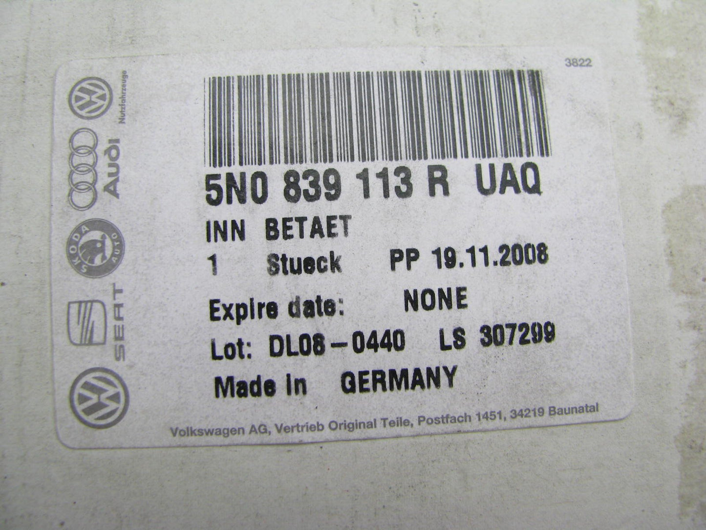 NEW - OEM Genuine Rear Left Door Inside Handle 2009-11 VW Tiguan 5N0839113RUAQ