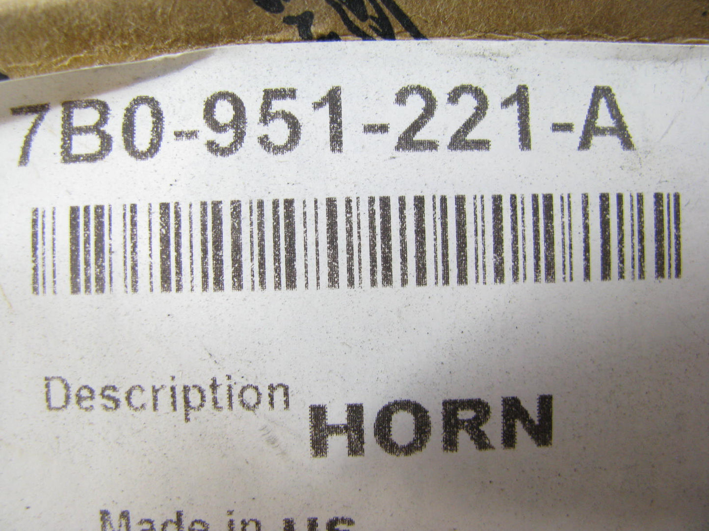 NEW GENUINE Low Note Horn OEM For 2009-2014 Volkswagen Routan 7B0951221A