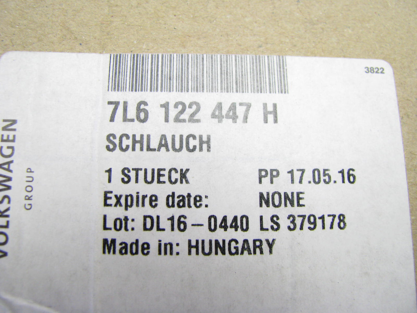 NEW - OEM VW Audi 7L6122447H Coolant Feed Hose 2006-2008 Touareg 5.0L V10 Diesel